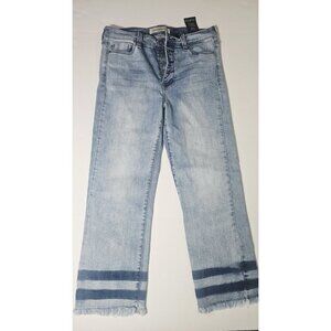 Liverpool Jeans The Crop Straight 6/28 Stretch Blue Denim.  (HL455)